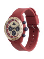 Orologio Cronografo Unisex Kappa KW-039 Cinturino in Silicone Bordeaux Cassa 45mm