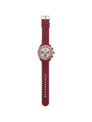 Orologio Cronografo Unisex Kappa KW-039 Cinturino in Silicone Bordeaux Cassa 45mm