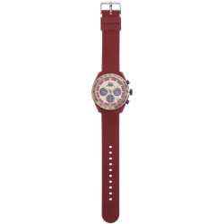 Orologio Cronografo Unisex Kappa KW-039 Cinturino in Silicone Bordeaux Cassa 45mm