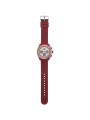 Orologio Cronografo Unisex Kappa KW-039 Cinturino in Silicone Bordeaux Cassa 45mm