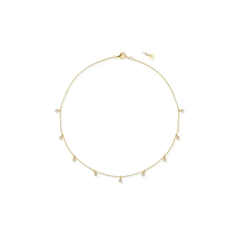Collana Donna Liujo LJ2840 in acciaio dorato con cristalli pendenti Girocollo Collana Donna Liujo LJ2840 in acciaio dorato con cristalli pendenti Girocollo