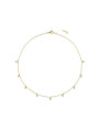 Collana Donna Liujo LJ2840 in acciaio dorato con cristalli pendenti Girocollo
