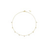 Collana Donna Liujo LJ2840 in acciaio dorato con cristalli pendenti Girocollo