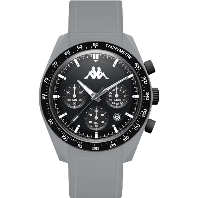 Orologio Cronografo Unisex Kappa KW-047 Cinturino in Silicone Grigio Cassa 45mm Orologio Cronografo Unisex Kappa KW-047 Cinturino in Silicone Grigio Cassa 45mm
