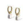 Orecchini Donna Liujo LJ2850 a cerchio placcati in oro con perle