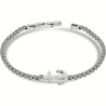 Bracciale Uomo Liu Jo Tennis Acciaio zirconi fumè con ancora centrale MLJ508
