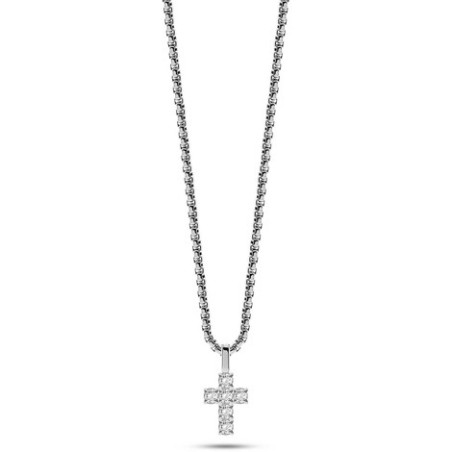 Collana Uomo Liujo MLJ518 in Acciaio Silver con Croce