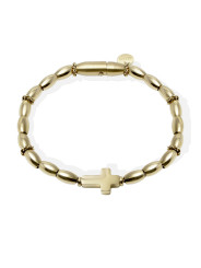 Bracciale Uomo LiuJo Acciaio Croce Oro Giallo MLJ544