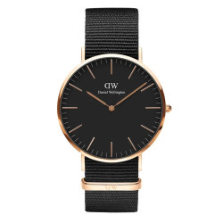 Orologio Solo Tempo Uomo Daniel Wellington DW00100148 Cinturino in Tela Nero