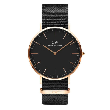 Orologio Solo Tempo Uomo Daniel Wellington DW00100148 Cinturino in Tela Nero