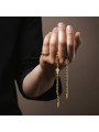 Bracciale Uomo LiuJo Acciaio Croce Oro Giallo MLJ544