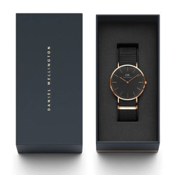 Orologio Solo Tempo Uomo Daniel Wellington DW00100148 Cinturino in Tela Nero
