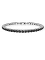 Bracciale Uomo LiuJo Tennis Zirconi Neri 4 MM Acciaio Lucido MLJ566