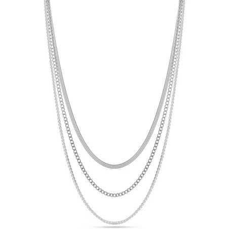 Collana Donna Multifilo LiuJo con Tennis LJ2645 Acciaio Silver