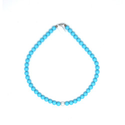 Collana Nadir Donna Pasta di Corallo Turchese con Perla Bianca Coltivata Centrale