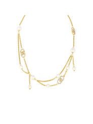 Collana Donna Liujo Luxury LJ2917 Acciaio Oro e Perle