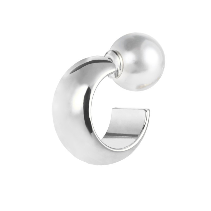 Orecchino Donna cerchio Marlù acciaio chiusura a perla 33OR0072 Orecchino Donna cerchio Marlù acciaio chiusura a perla 33OR0072