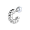 Monorecchino Unisex a cerchio arrotolato Marlù acciaio perla 33OR0076