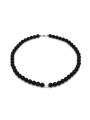 Collana Nadir Donna Pasta di Corallo Nero con Perla Bianca Coltivata Centrale