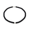 Collana Nadir Donna Pasta di Corallo Nero con Perla Bianca Coltivata Centrale