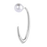 Monorecchino Donna Marlù 33OR0078 a lobo ovale con chiusura perla Silver