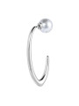 Monorecchino Donna Marlù 33OR0078 a lobo ovale con chiusura perla Silver