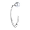 Monorecchino Donna Marlù 33OR0078 a lobo ovale con chiusura perla Silver