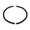 Collana Nadir Donna Pasta di Corallo Nero con Perla Bianca Coltivata Centrale