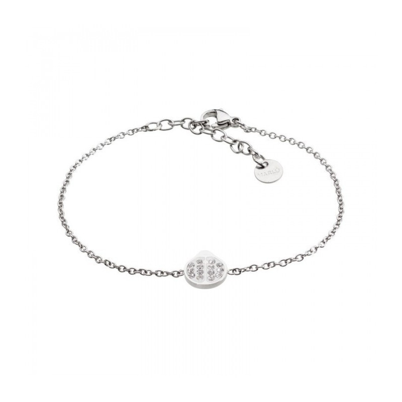Bracciale Donna Marlù Time To 18BR049 in Acciaio con Coccinella e Cristalli Bracciale Donna Marlù Time To 18BR049 in Acciaio con Coccinella e Cristalli