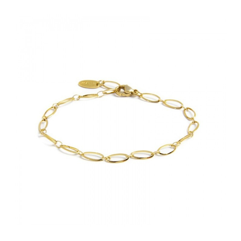 Bracciale Unisex Marlù 2BR0066G Catena in Acciaio Colore Oro Bracciale Unisex Marlù 2BR0066G Catena in Acciaio Colore Oro