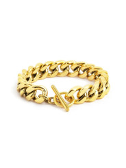 Bracciale Donna Marlù 12BR0025G-L Catena Grumetta in Acciaio Colore Oro Giallo