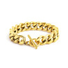 Bracciale Donna Marlù 12BR0025G-L Catena Grumetta in Acciaio Colore Oro Giallo