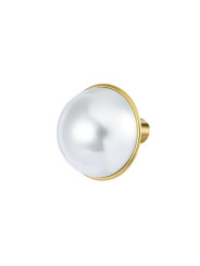 Monorecchino lobo Marlù acciaio dorato perla grande 33OR0092G-W
