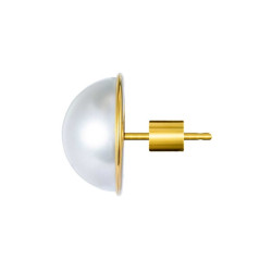 Monorecchino lobo Marlù acciaio dorato perla grande 33OR0092G-W