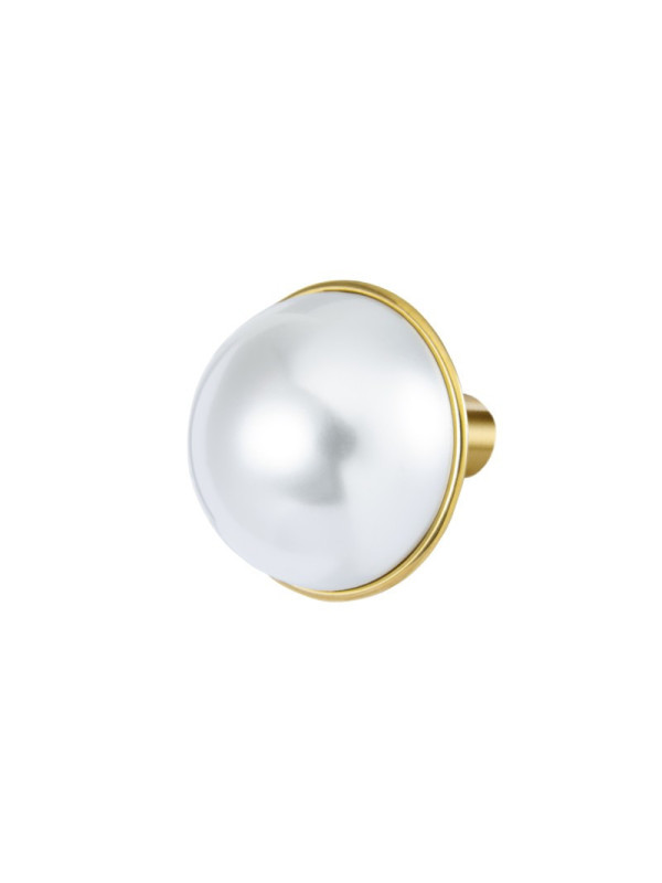 Monorecchino lobo Marlù acciaio dorato con perla 33OR0093G-W