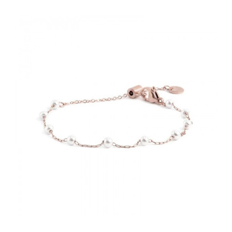 Bracciale Donna Marlù 2BR0070R-W in Acciaio 316L Colore Oro Rosa con Perle