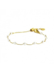 Bracciale Donna Marlù 2BR0071G-W in Acciaio 316L Colore Oro con Perle