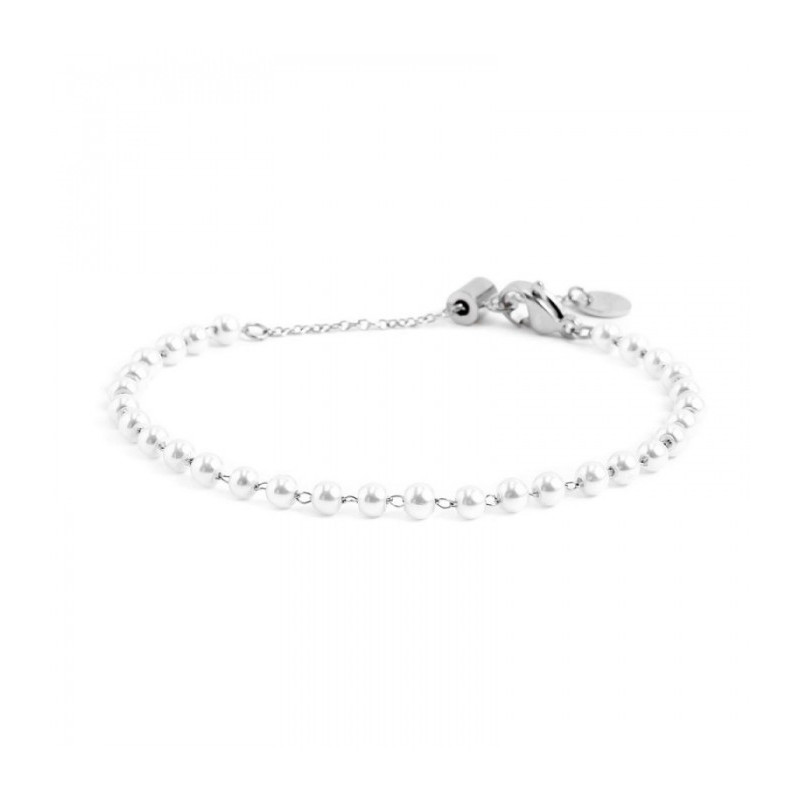 Bracciale Donna Marlù 2BR0086-W in Acciaio 316L Colore Argento con Perle Bracciale Donna Marlù 2BR0086-W in Acciaio 316L Colore Argento con Perle