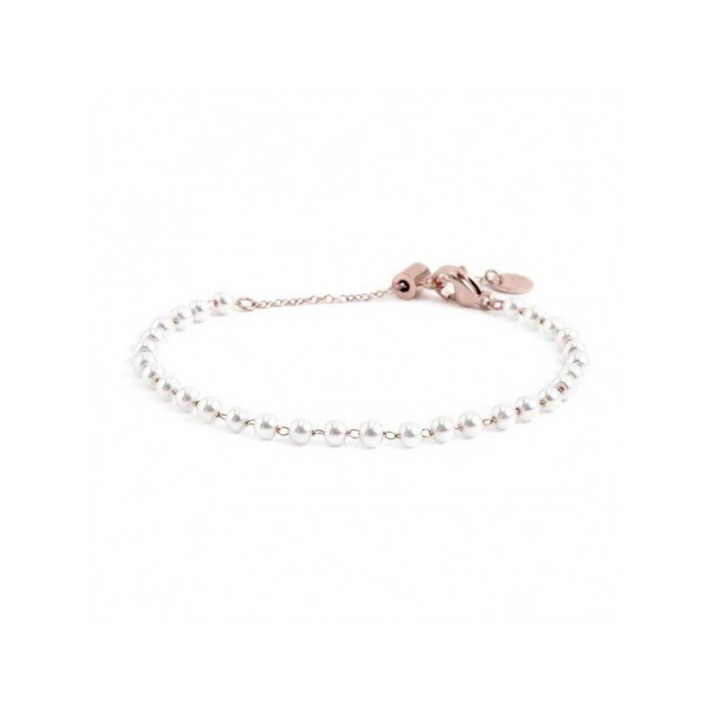 Bracciale Donna Marlù 2BR0086R-W in Acciaio 316L Colore Oro Rosa con Perle Bracciale Donna Marlù 2BR0086R-W in Acciaio 316L Colore Oro Rosa con Perle