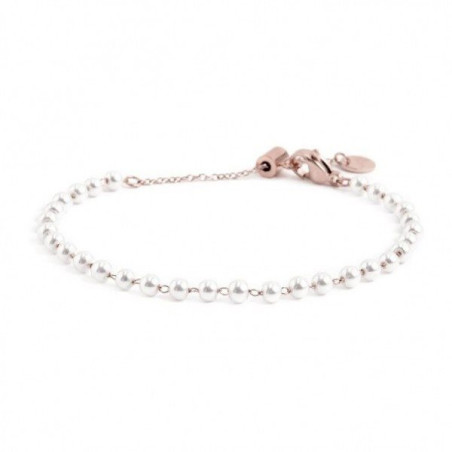 Bracciale Donna Marlù 2BR0086R-W in Acciaio 316L Colore Oro Rosa con Perle