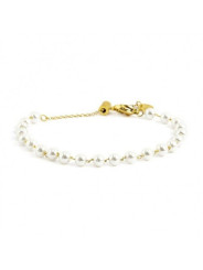 Bracciale Donna Marlù 2BR0090G-W in Acciaio 316L Colore Oro con Perle