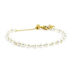 Bracciale Donna Marlù 2BR0090G-W in Acciaio 316L Colore Oro con Perle