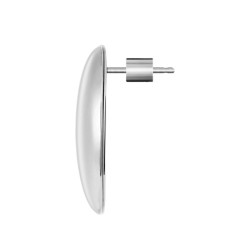 Monorecchino lobo Marlù acciaio rodiato ovale piccolo 33OR0097