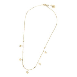 Collana Donna Marlù Time To 18CO012G in Acciaio Colore Oro con Stelle Lucky
