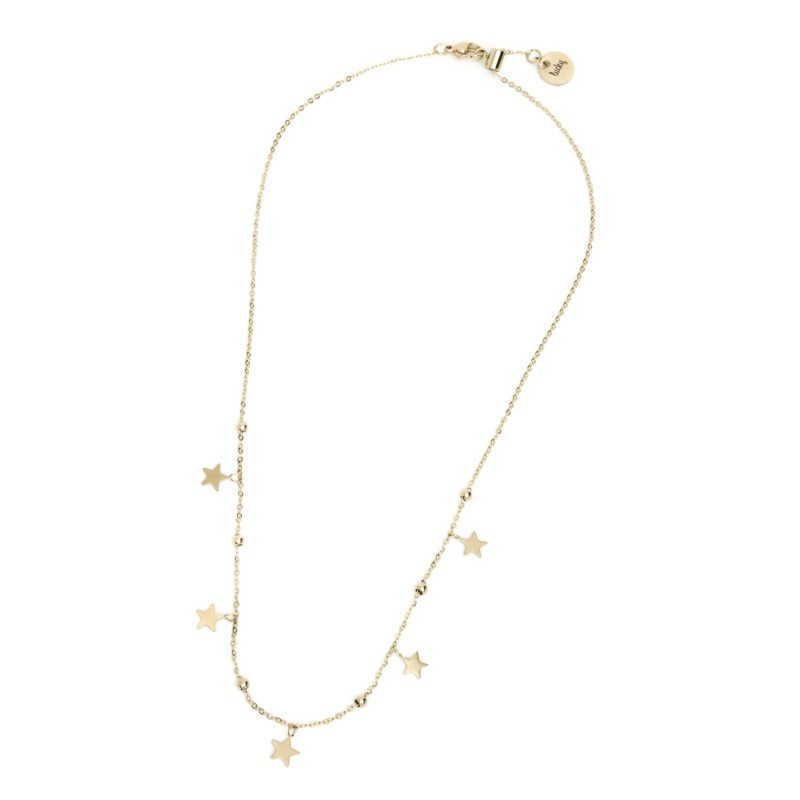 Collana Donna Marlù Time To 18CO012G in Acciaio Colore Oro con Stelle Lucky Collana Donna Marlù Time To 18CO012G in Acciaio Colore Oro con Stelle Lucky