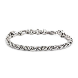 Bracciale Marlù unisex Namastè in acciaio Silver 13BR101