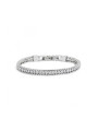 Bracciale Uomo Tennis Marlù 31BR0001W-L in Acciaio 316L con Cristalli Bianchi