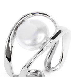 copy of Anello aperto da donna Marlù in acciaio Silver con perla 33AN0022W-M
