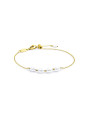 Bracciale catena da donna Marlù in acciaio dorato Perle 33BR0045G-W