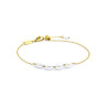 Bracciale catena da donna Marlù in acciaio dorato Perle 33BR0045G-W